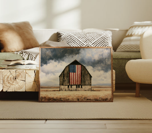 Old Glory in the Wheat Field