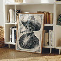 Cigar-Smoking Skeleton Cowboy