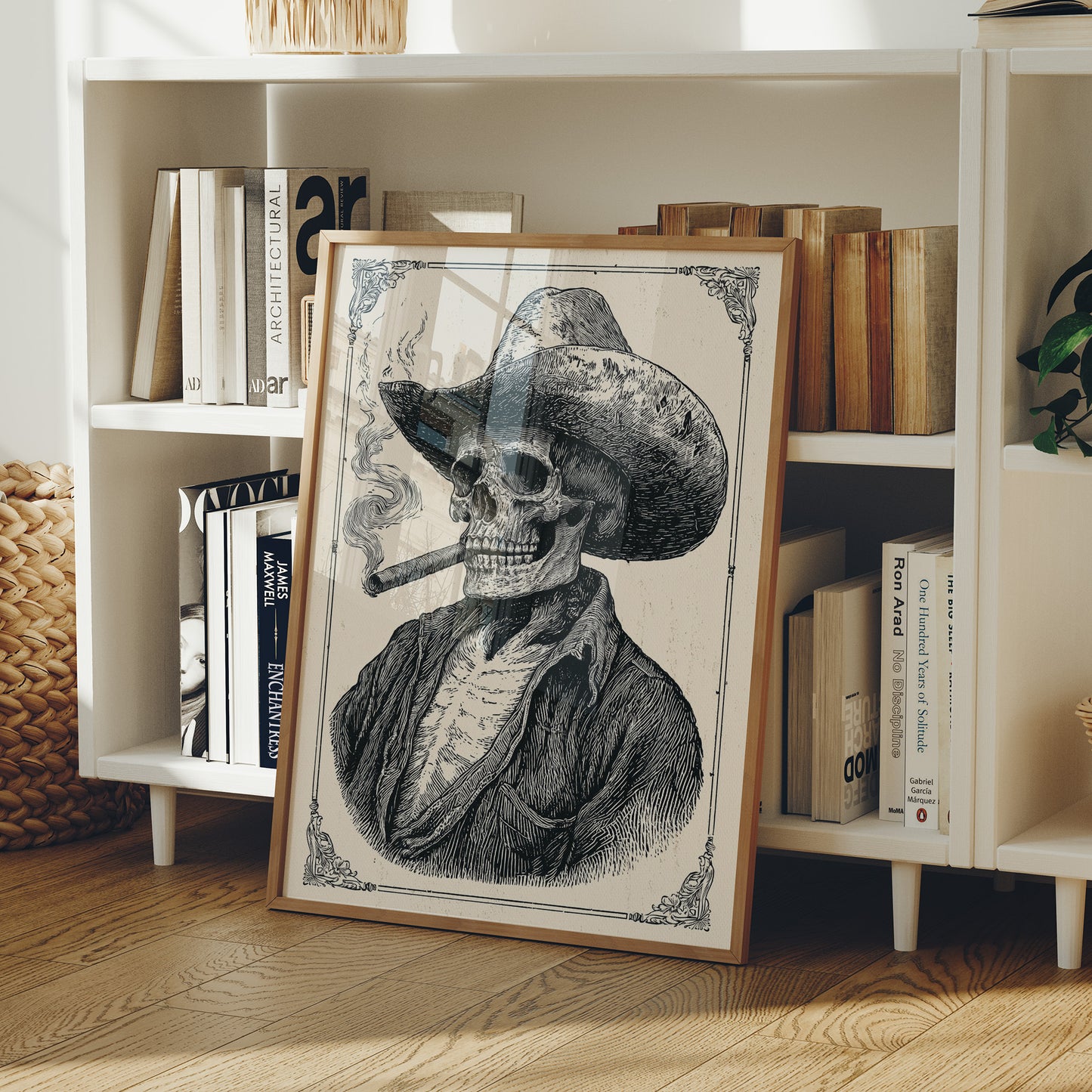 Cigar-Smoking Skeleton Cowboy