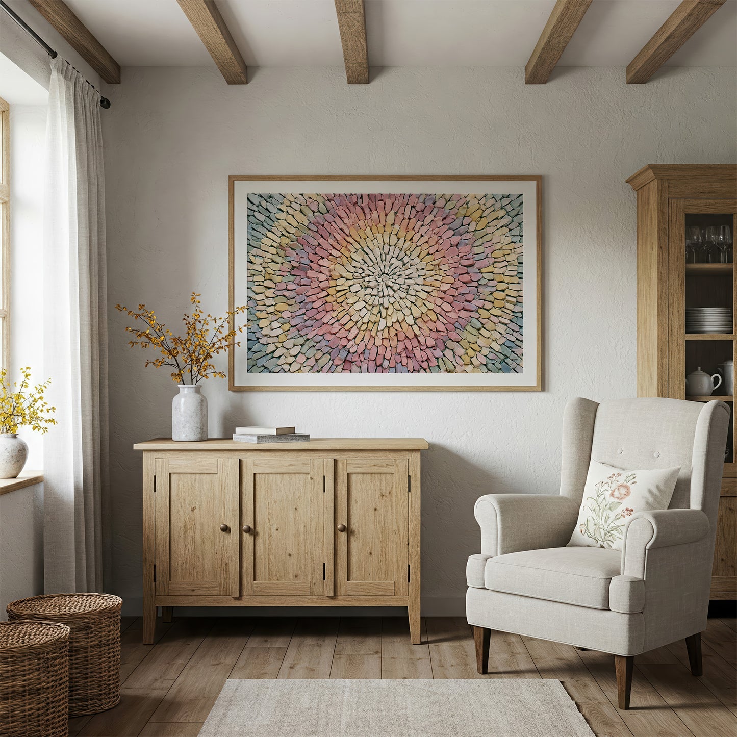 Pastel Bloom in Stone