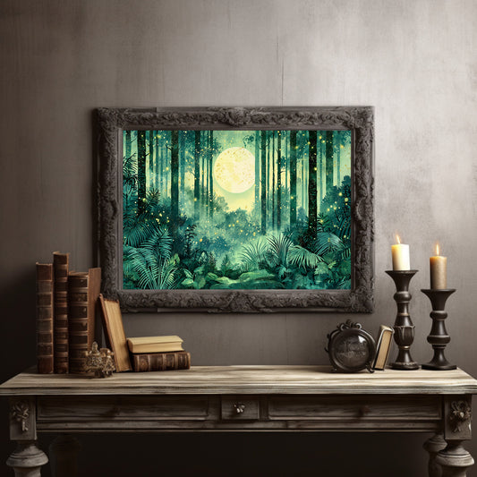 Fireflies Beneath the Harvest Moon