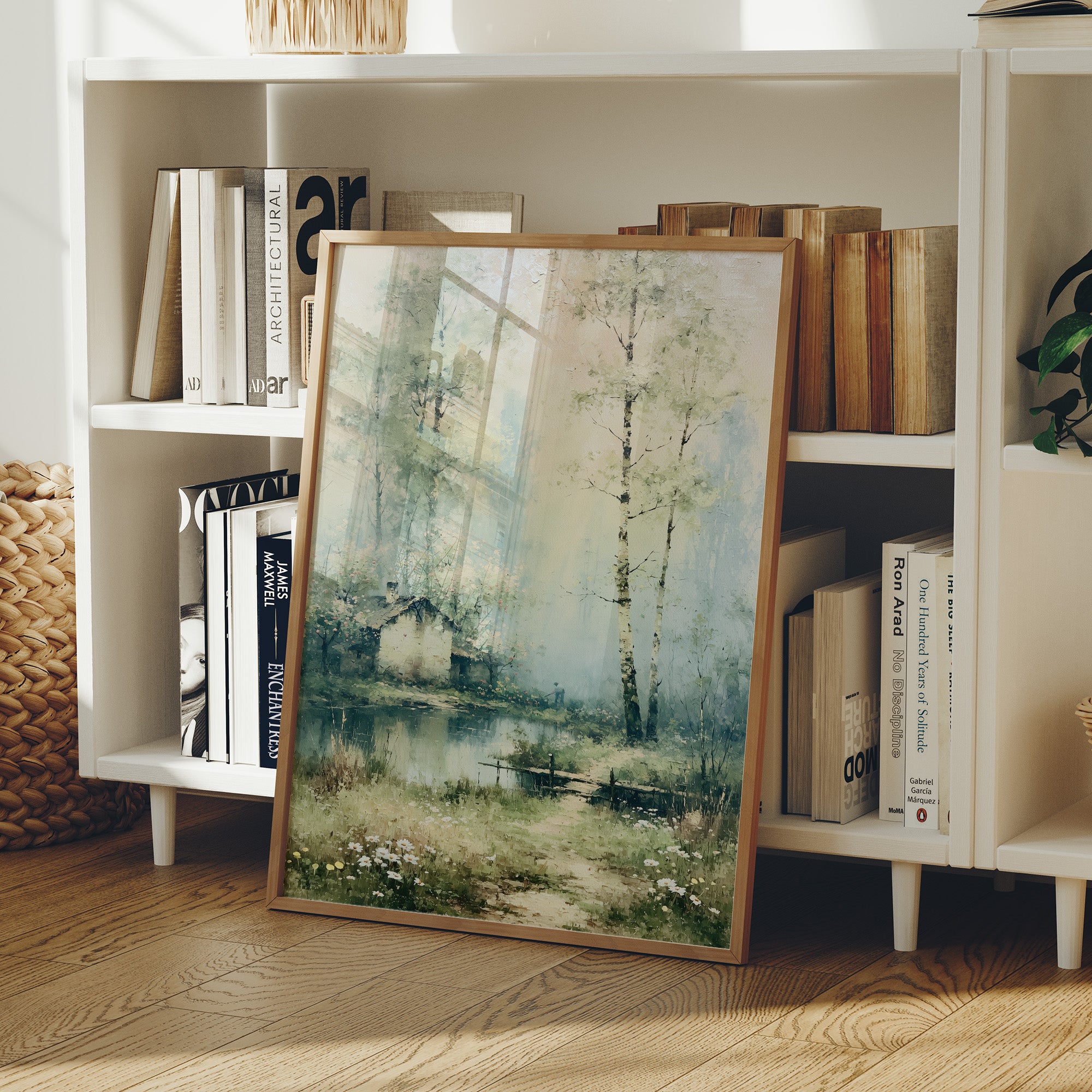 The Blossoming Cottage: Birches by the Garden Pond