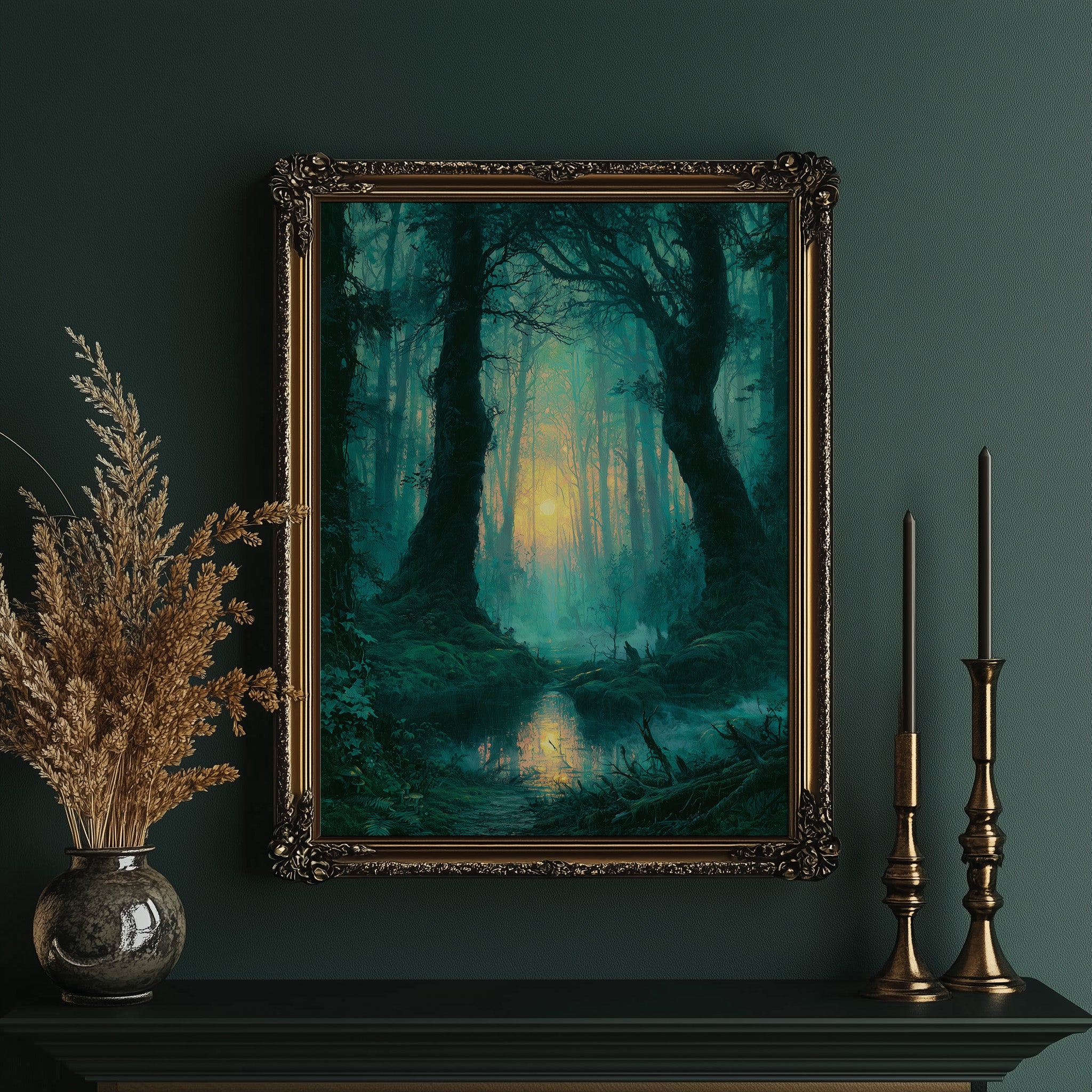Reflected Glow: The Twin Trees of the Swamp Forest
