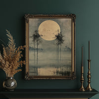 Harvest Moon Over the Marsh
