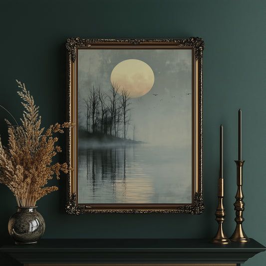 Bare Trees, Wide Water Moon