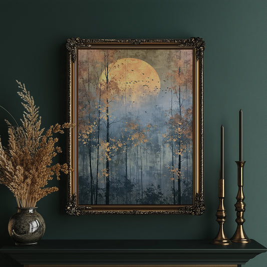 Autumn Gold Beneath the Harvest Moon