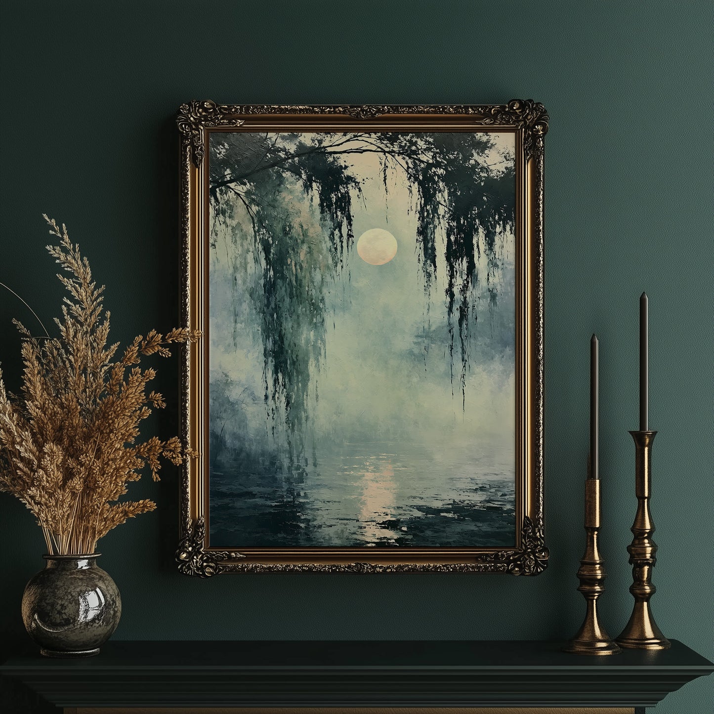 Moonrise Through the Moss Curtain