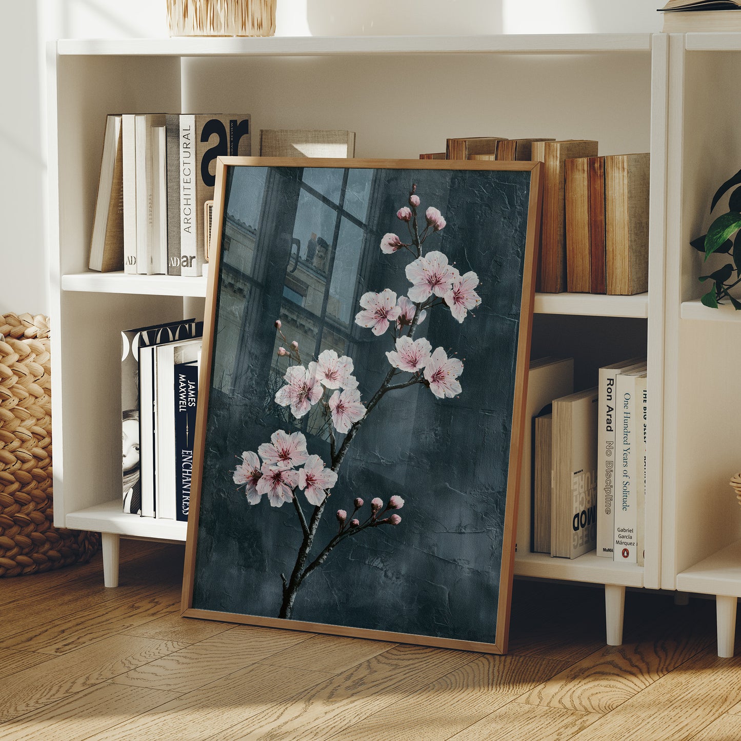 Realist Blossoms on Slate Grey