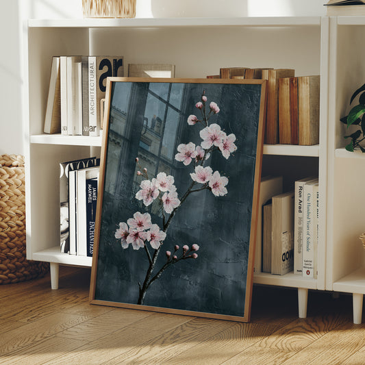 Realist Blossoms on Slate Grey