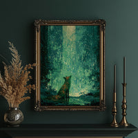 Fox Beneath Falling Sparks