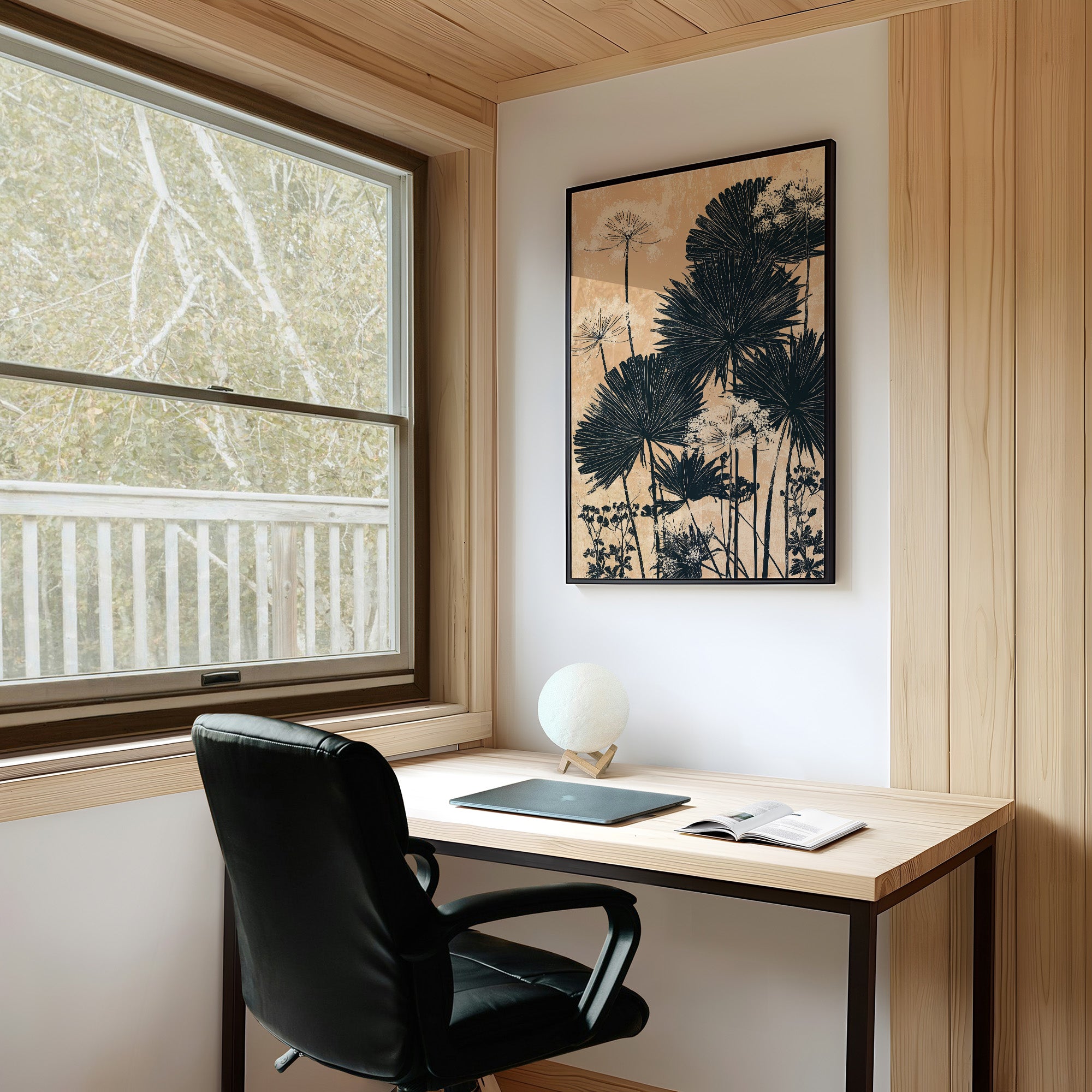 Palm Fans in Peach Light