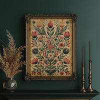 Pomegranate Folk Tapestry