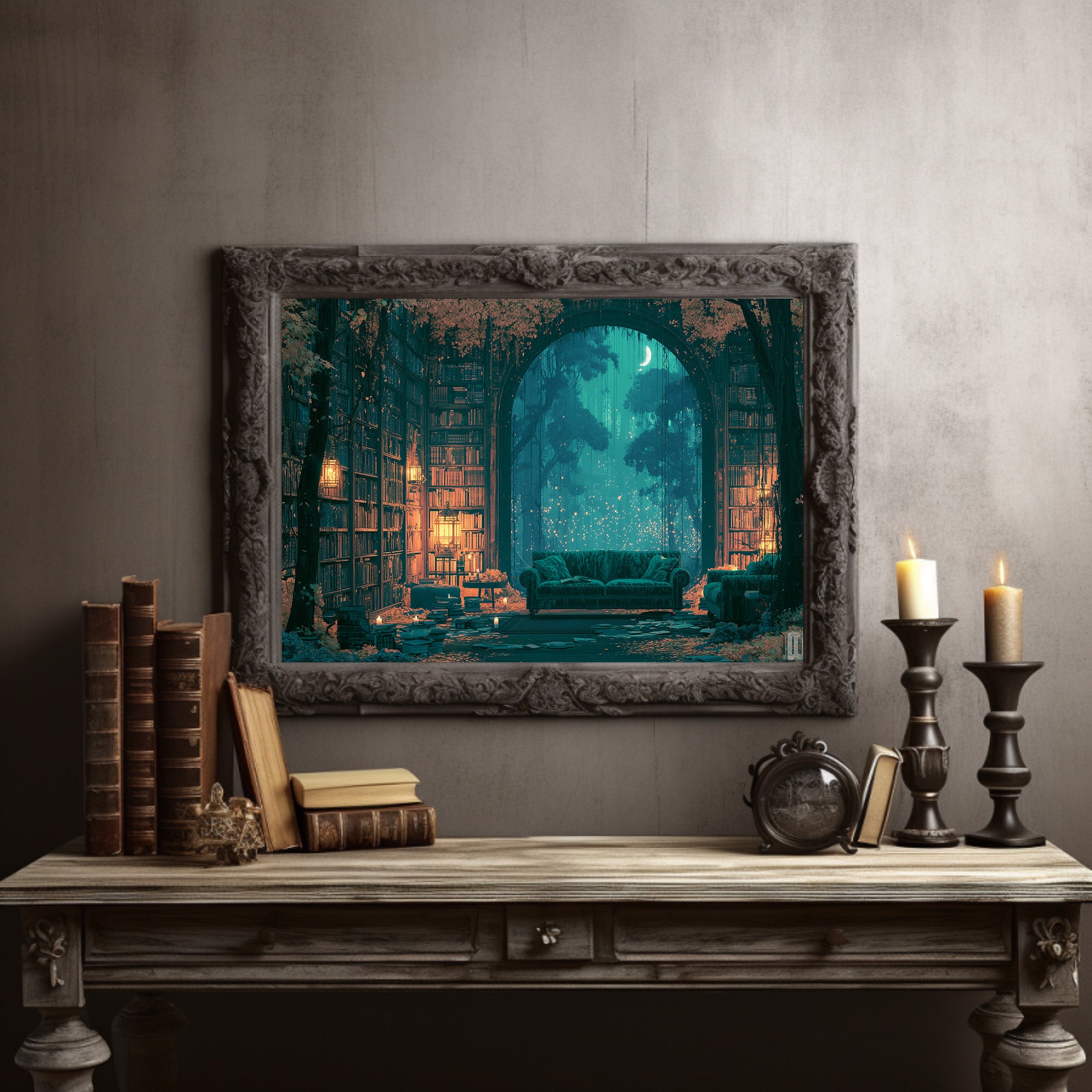 Midnight Library, Moonlit Woods