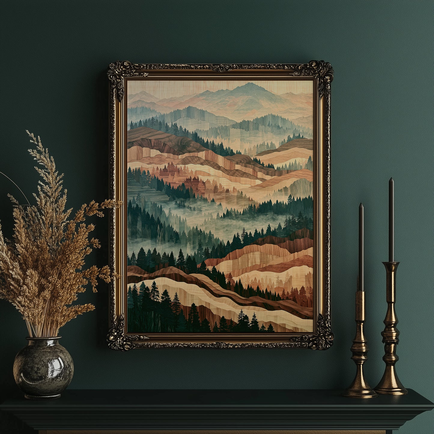 Misted Valley in Marquetry