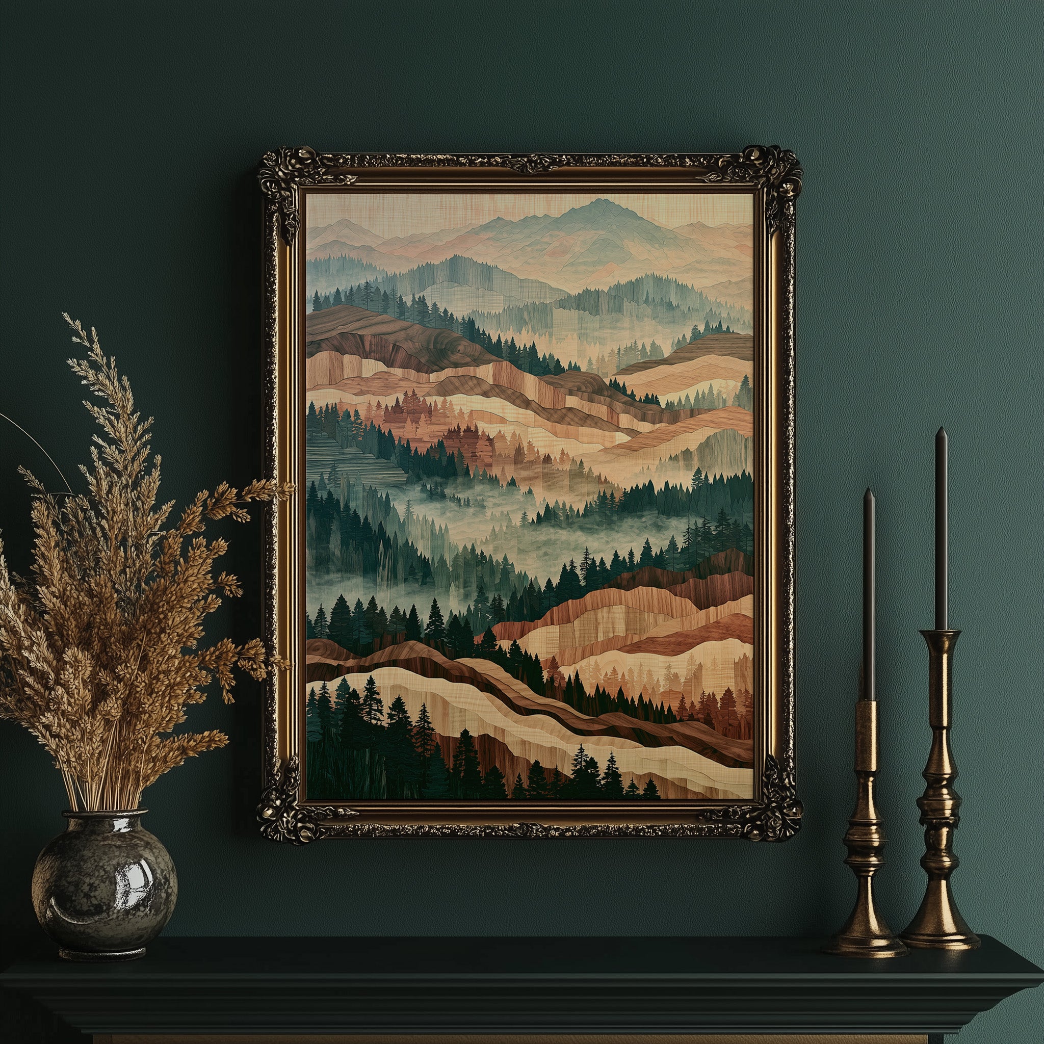 Misted Valley in Marquetry