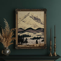 Snow Peak in Marquetry
