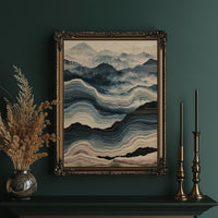 Waves of Wood in Blue and Blush