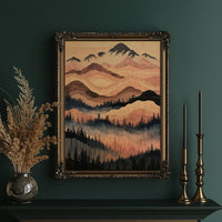 Woodgrain Peaks at Dusk