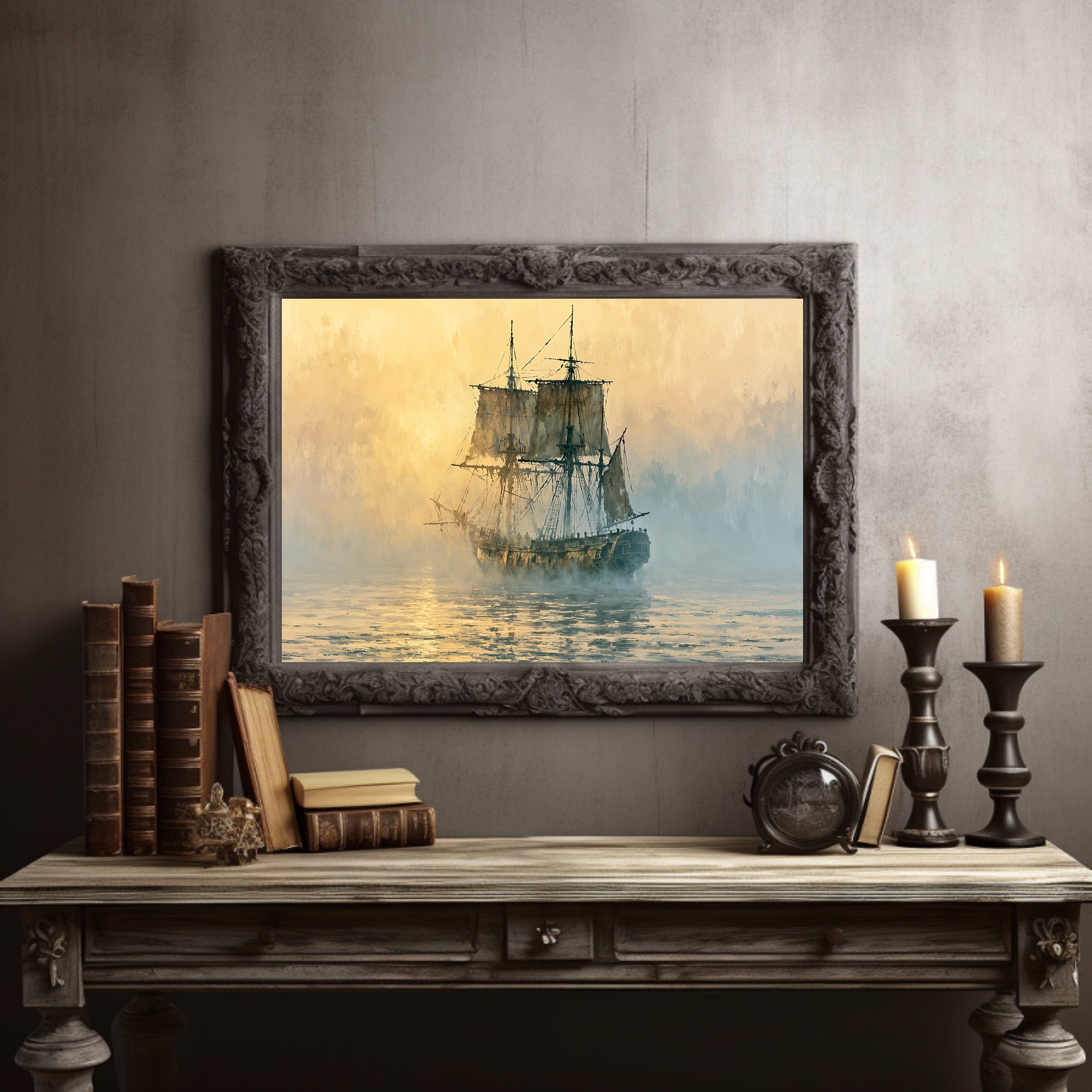 Tall Ship at Golden Dawn