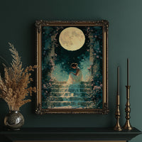 Moonlit Rose Garden Steps