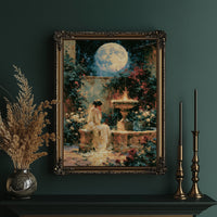 Fountain Under a Silver Moon