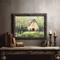 Old Barn Among the Birches