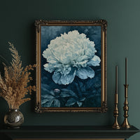 Frosted Peony in Blue