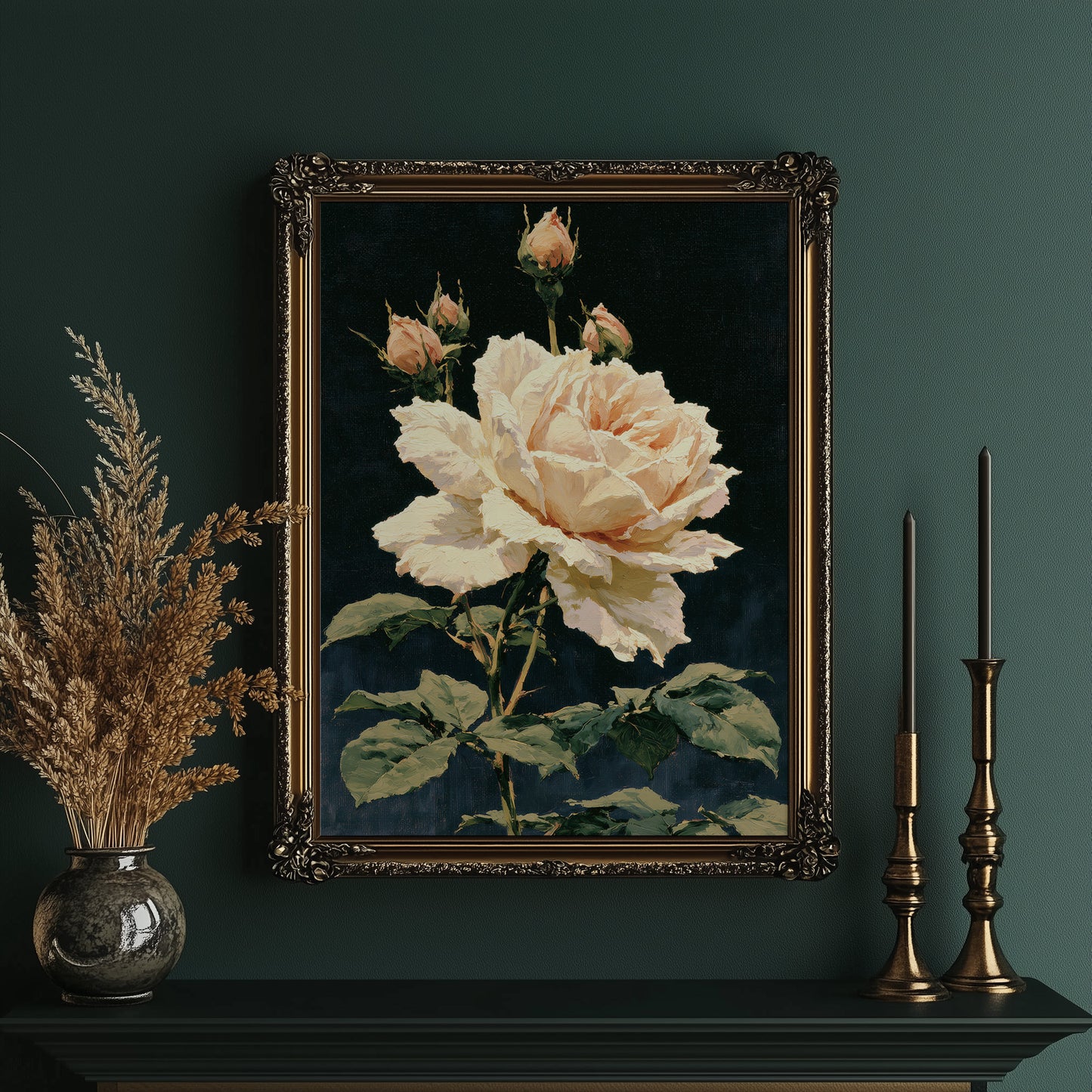 Peach Rose in Midnight