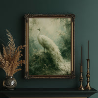 White Peacock in the Mist