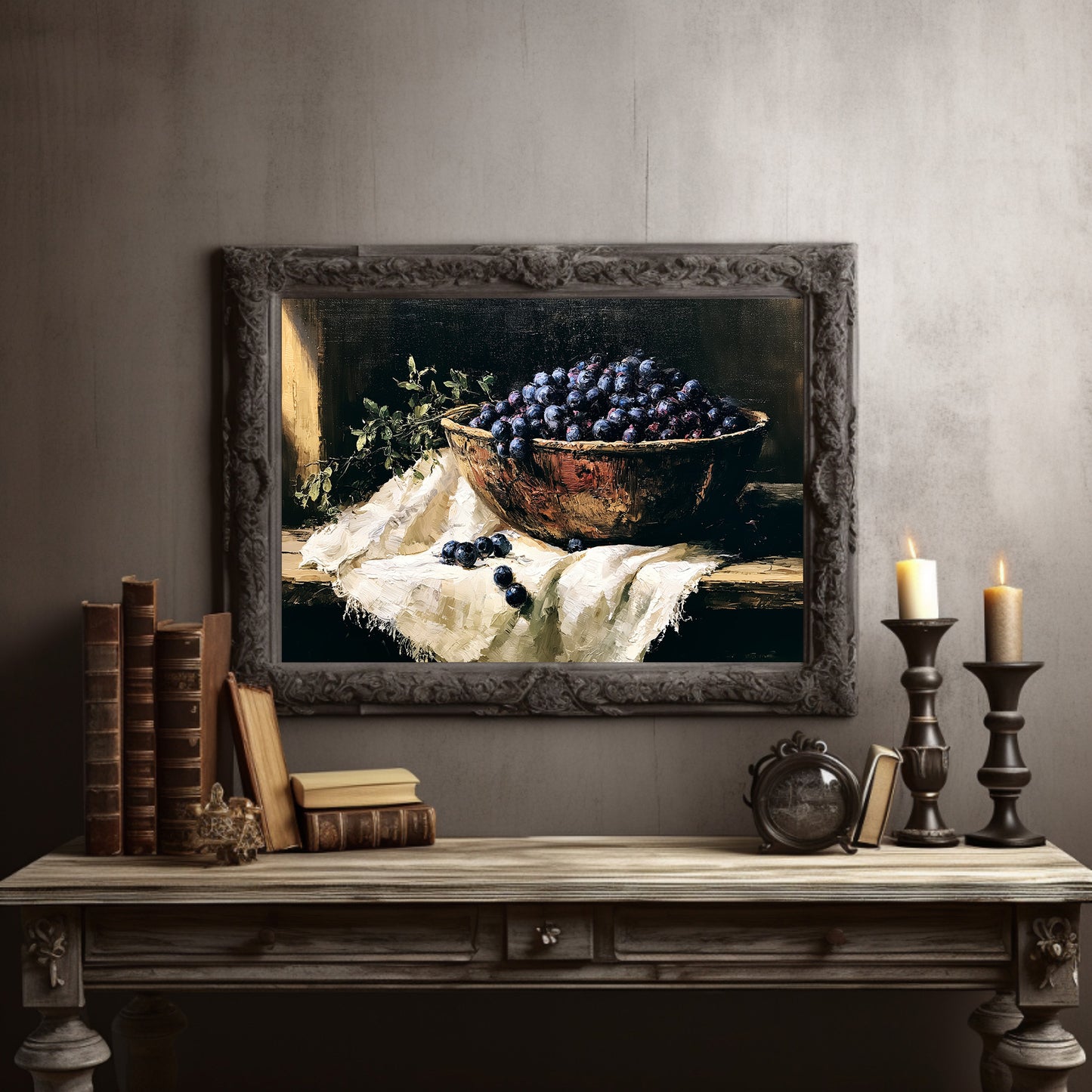 Grapes in Shadow and Copper