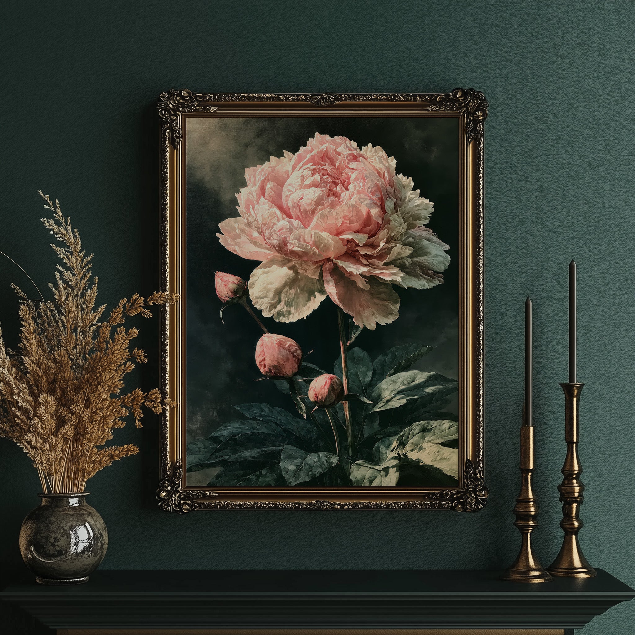 Peony Caught in Corner Light
