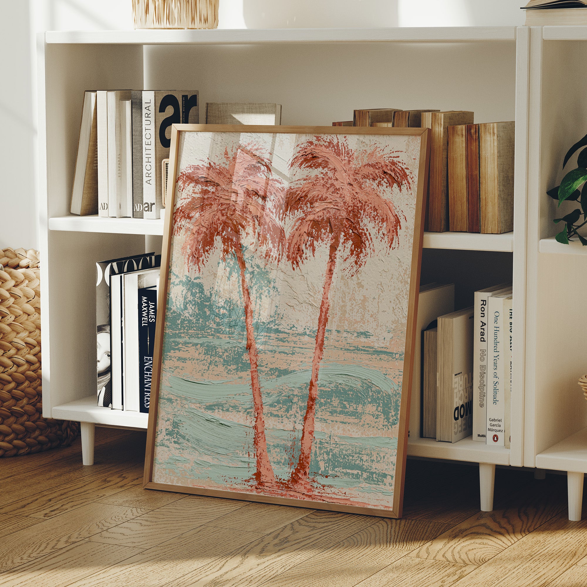 Two Palms Lean In, Coral Heart