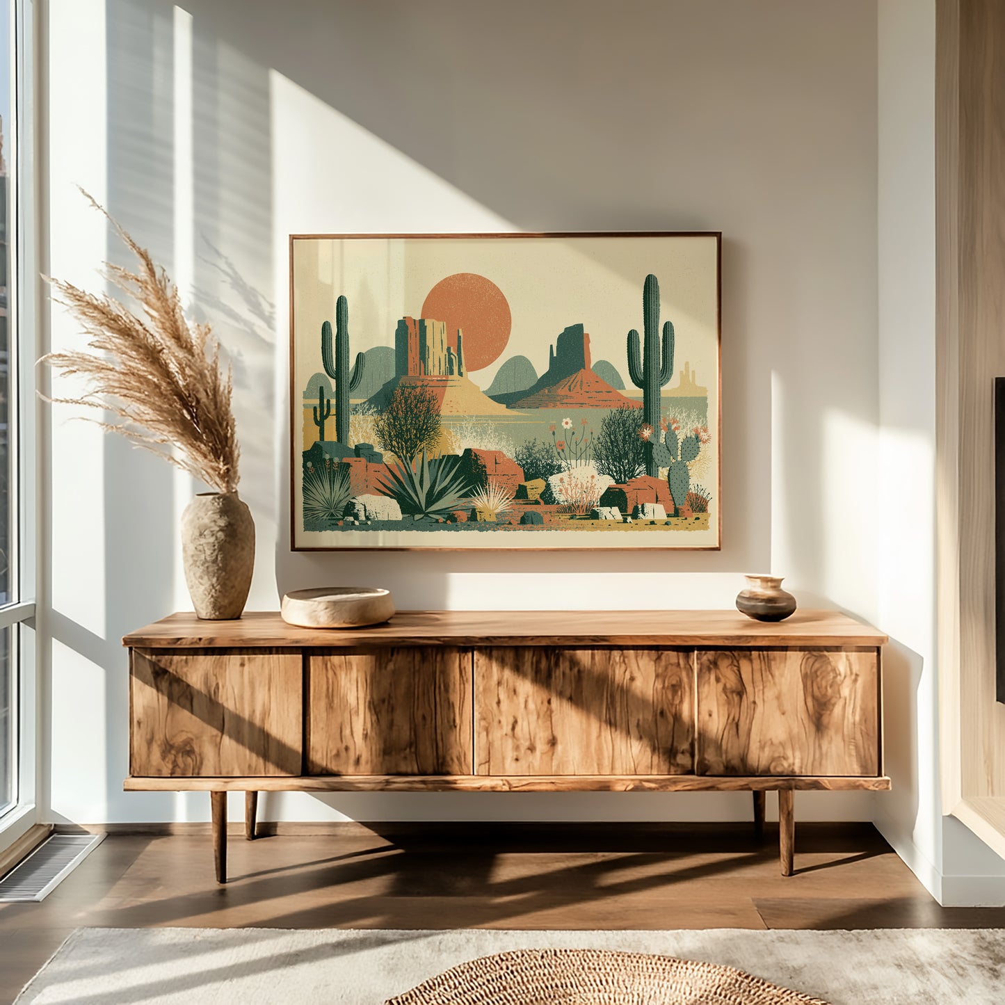 Desert Bloom at High Noon