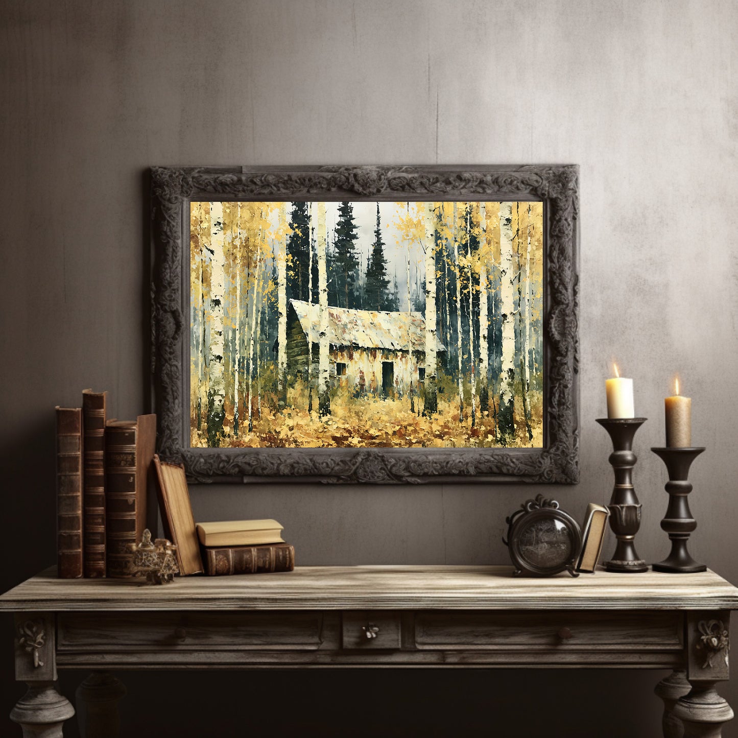 Cabin Lost in the Birches