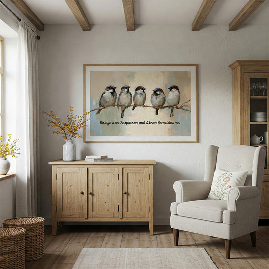 Five Sparrows in a Row