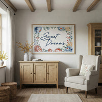 Sweet Dreams Floral Frame Print