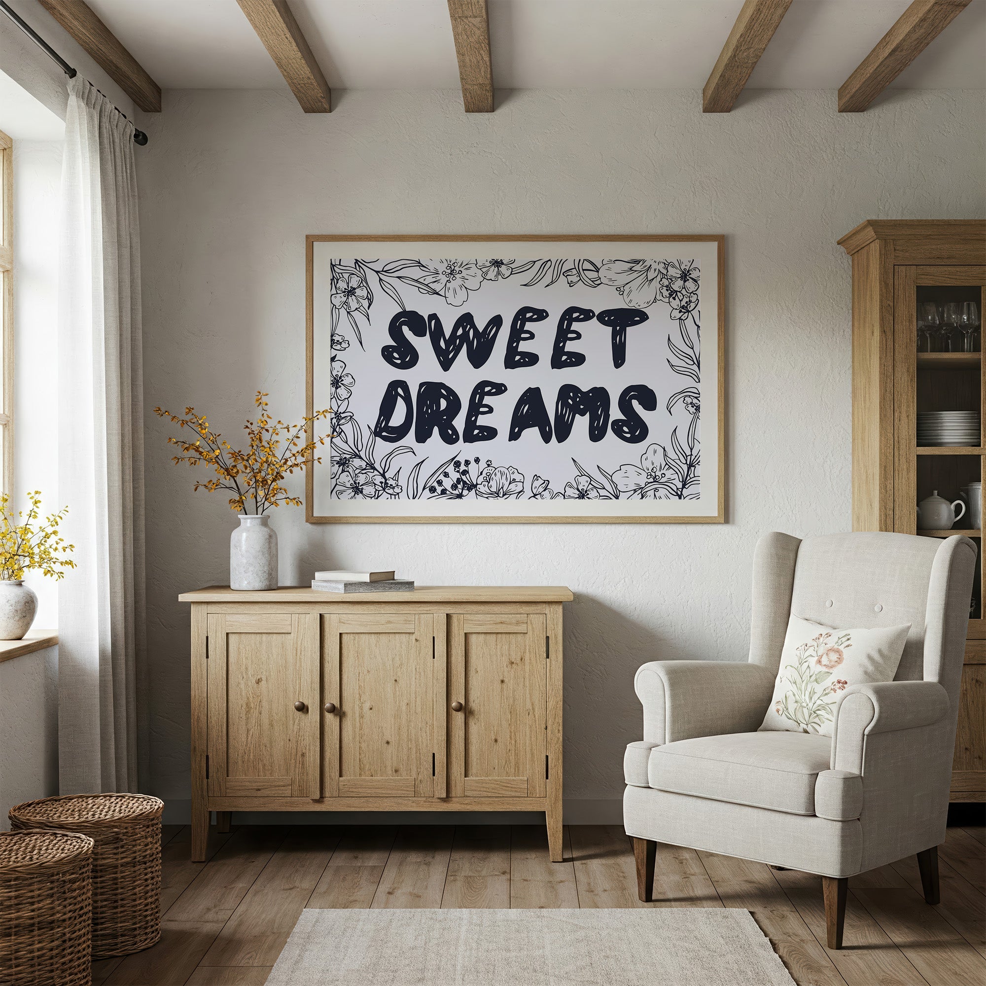 Sweet Dreams Groovy Line Art