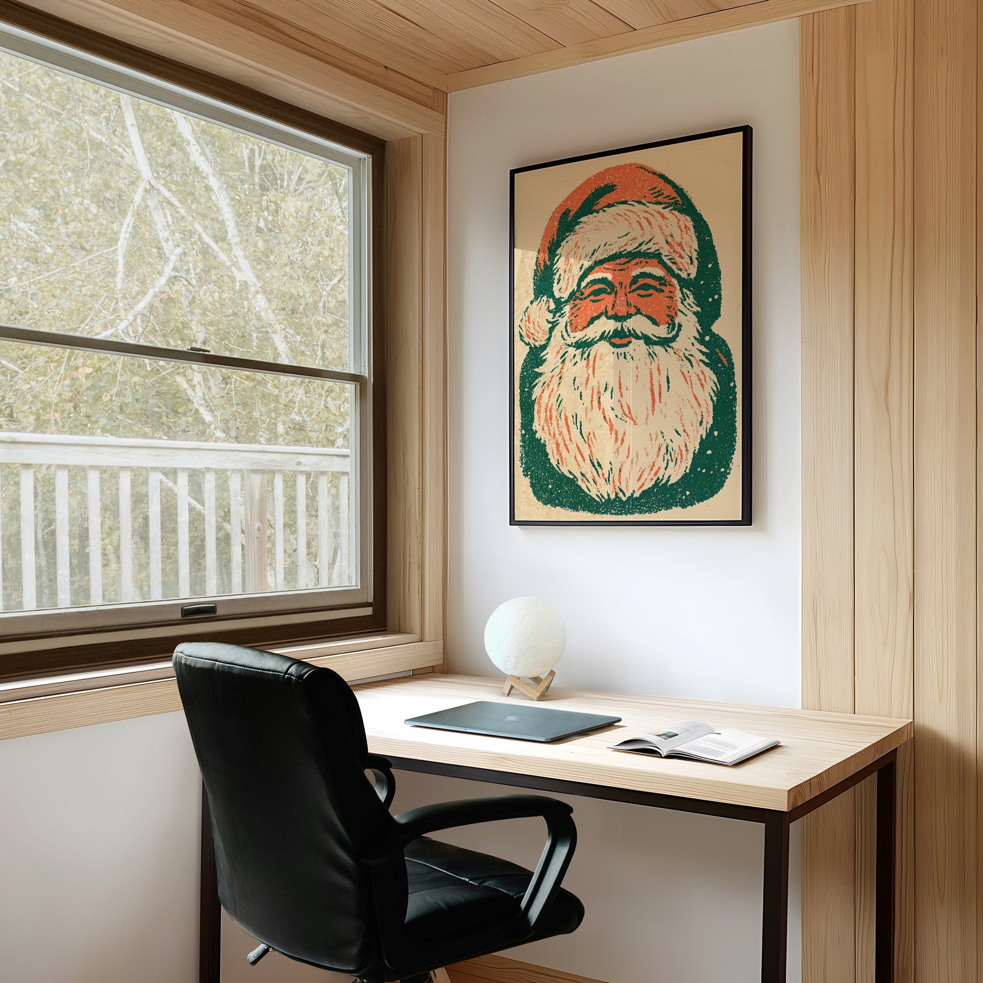 Retro Riso Santa Face