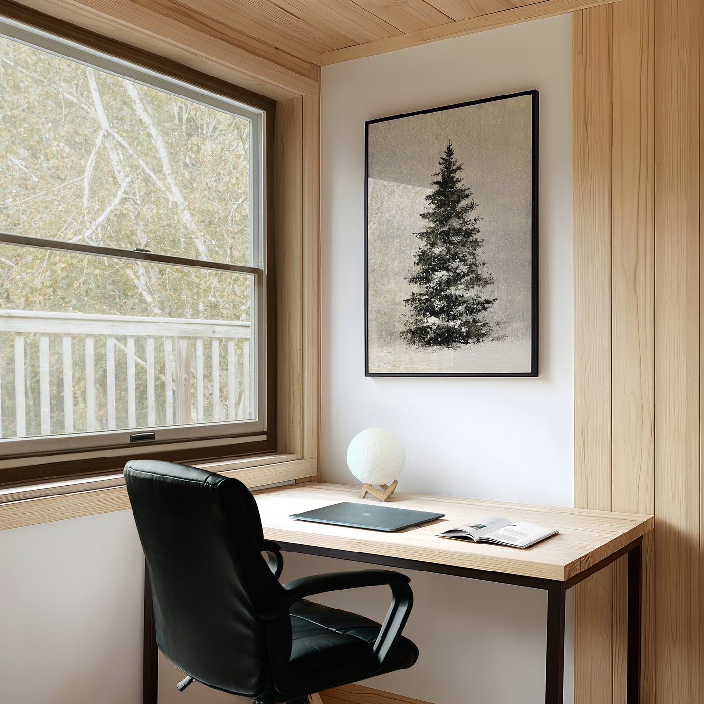 Snow-Laden Fir, Oil Study