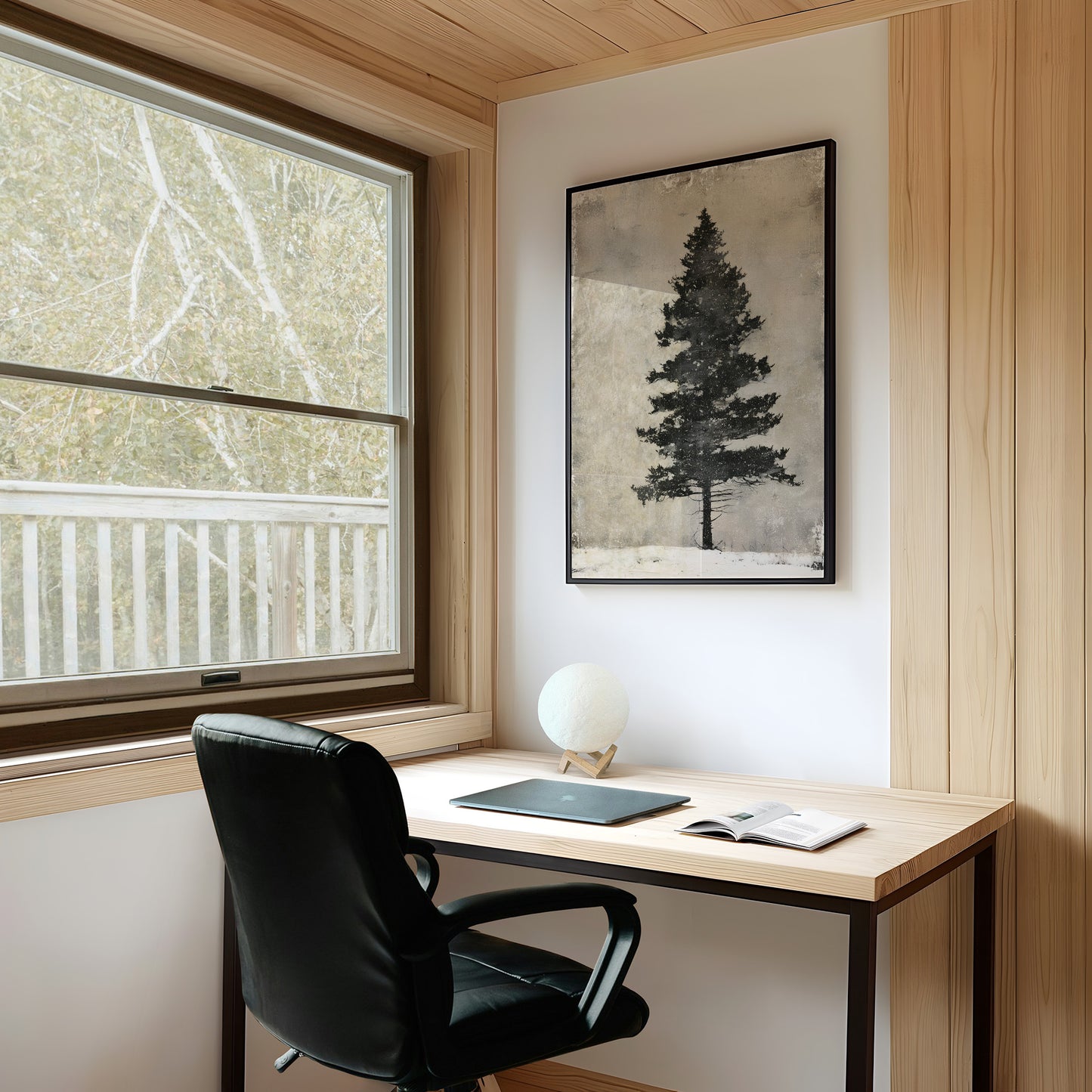 Weathered Pine, Aged Canvas