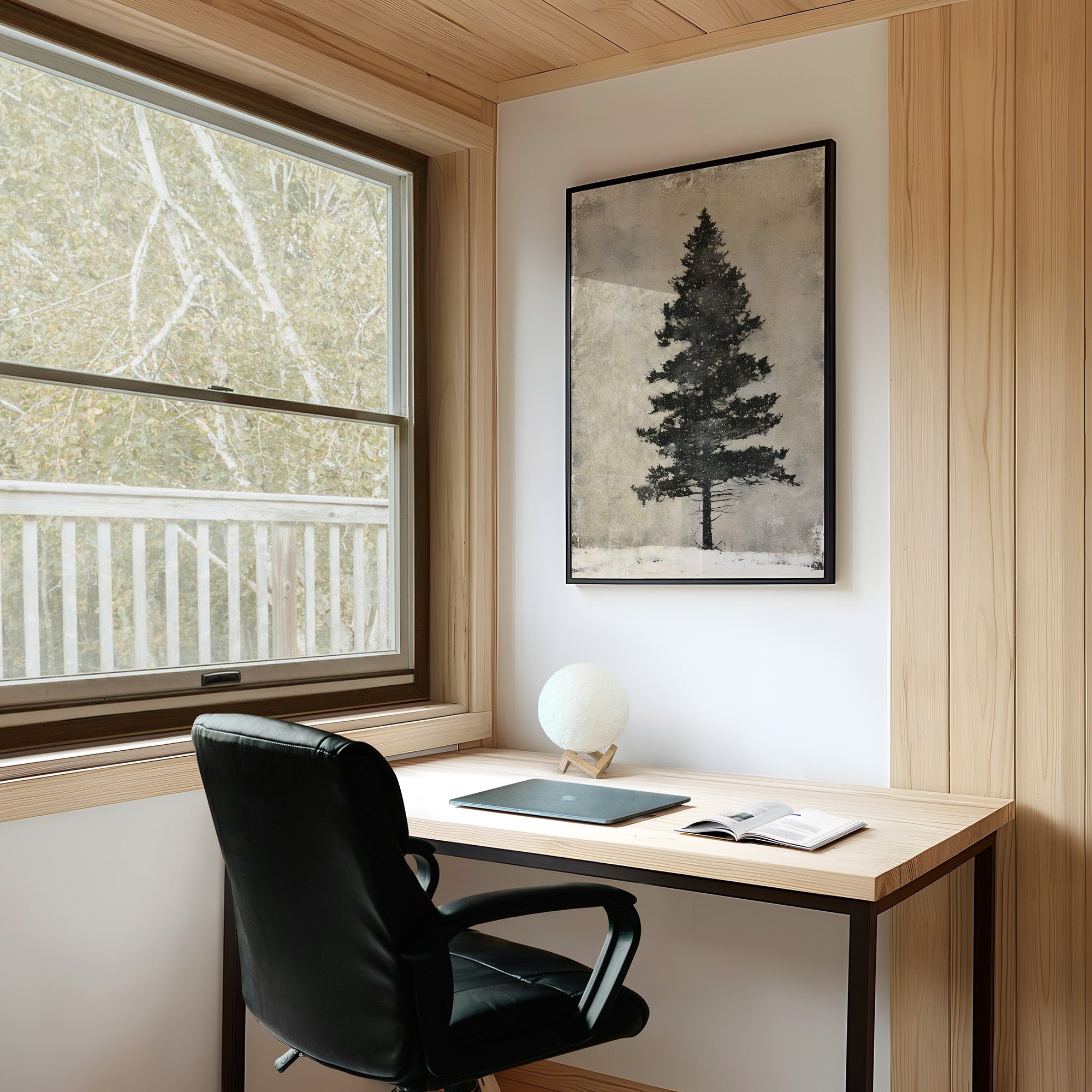 Weathered Pine, Aged Canvas