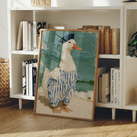 Beret Duck Strolling Beach