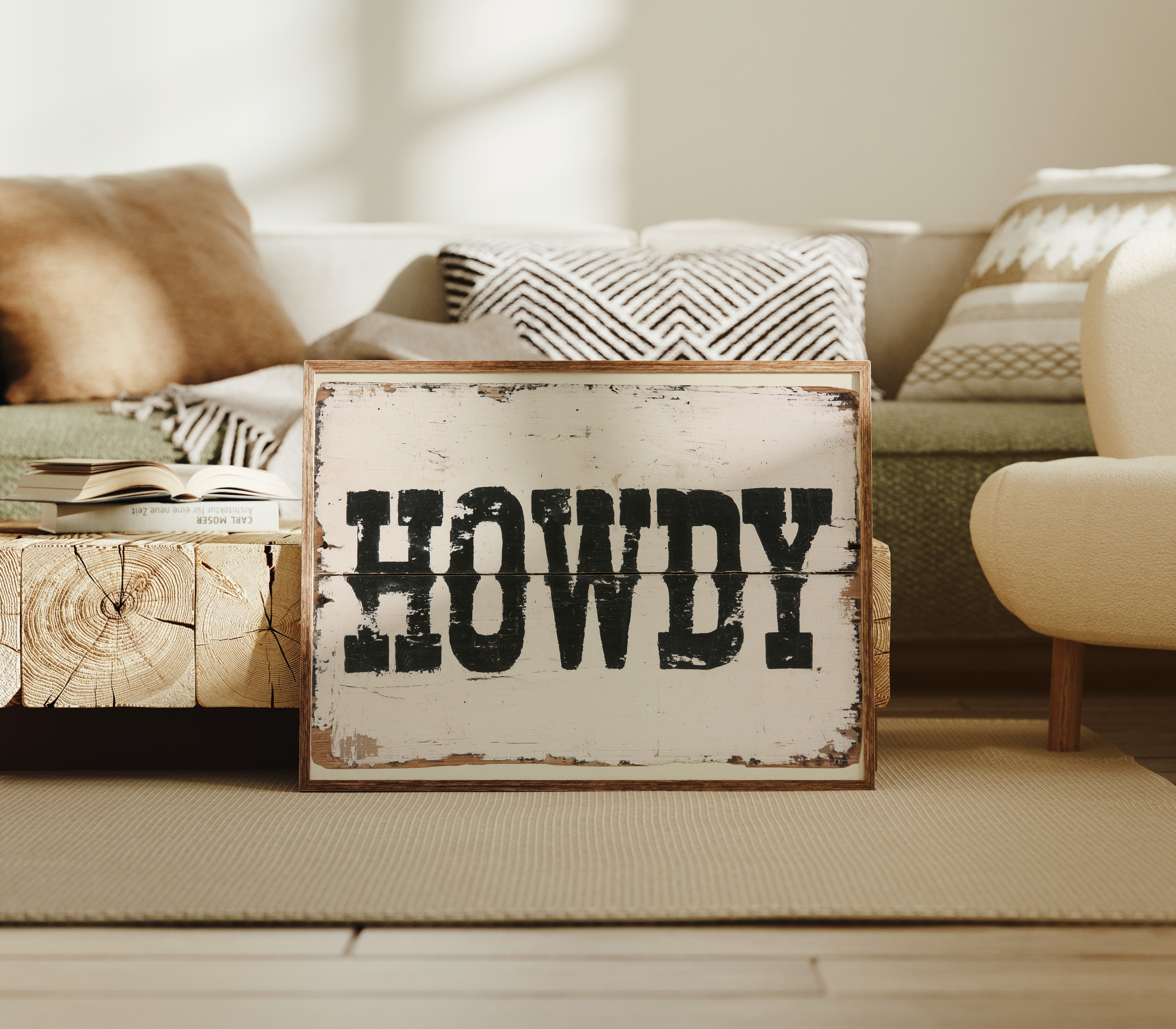 Howdy, Weathered Sign