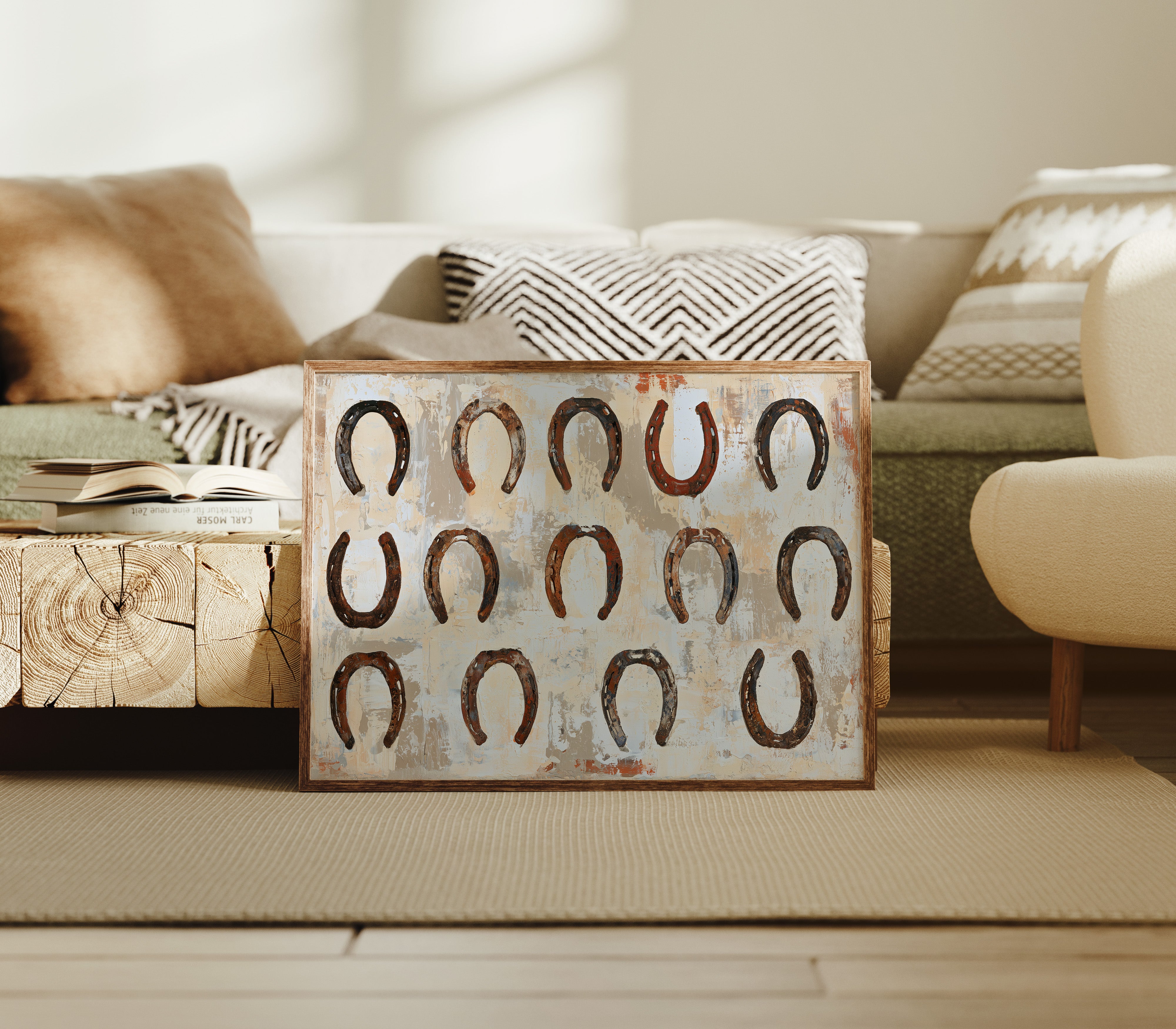 Fourteen Rusted Horseshoes