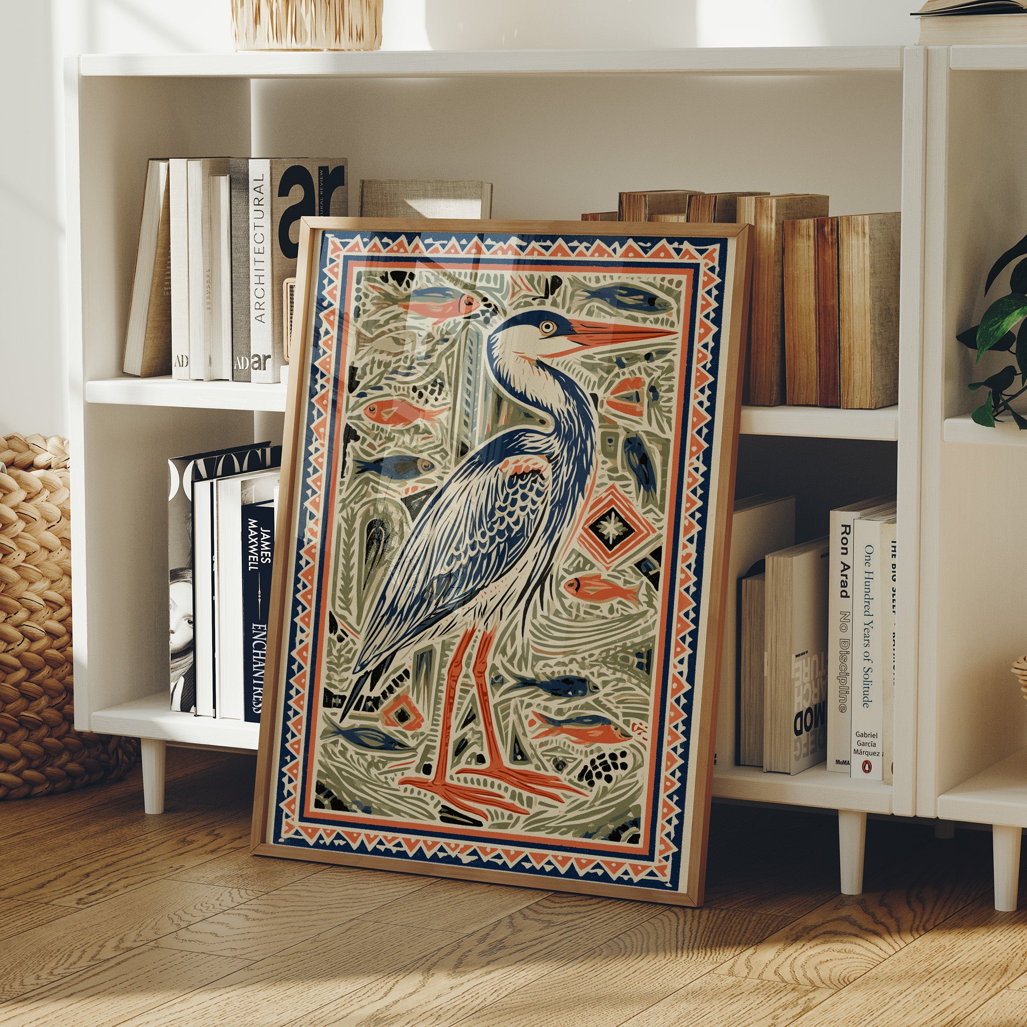 Heron Among The Reeds