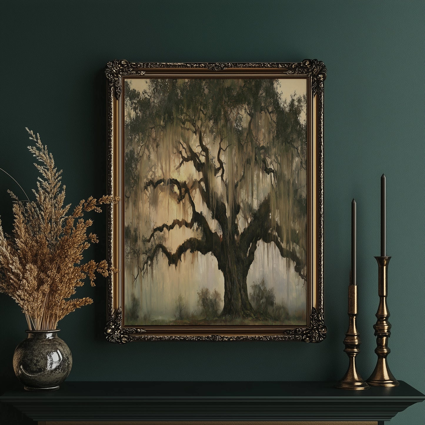 Live Oak Draped in Moss