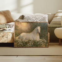 Daisies And A Quiet Horse