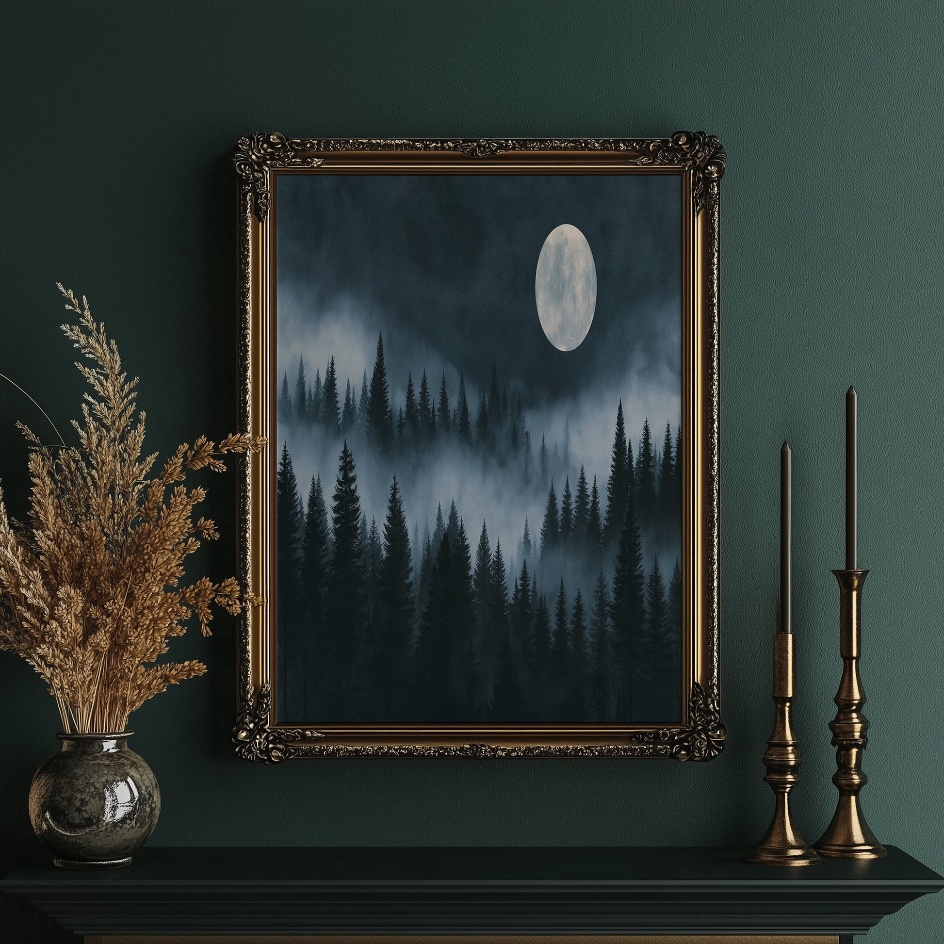 Moonrise Over the Pines