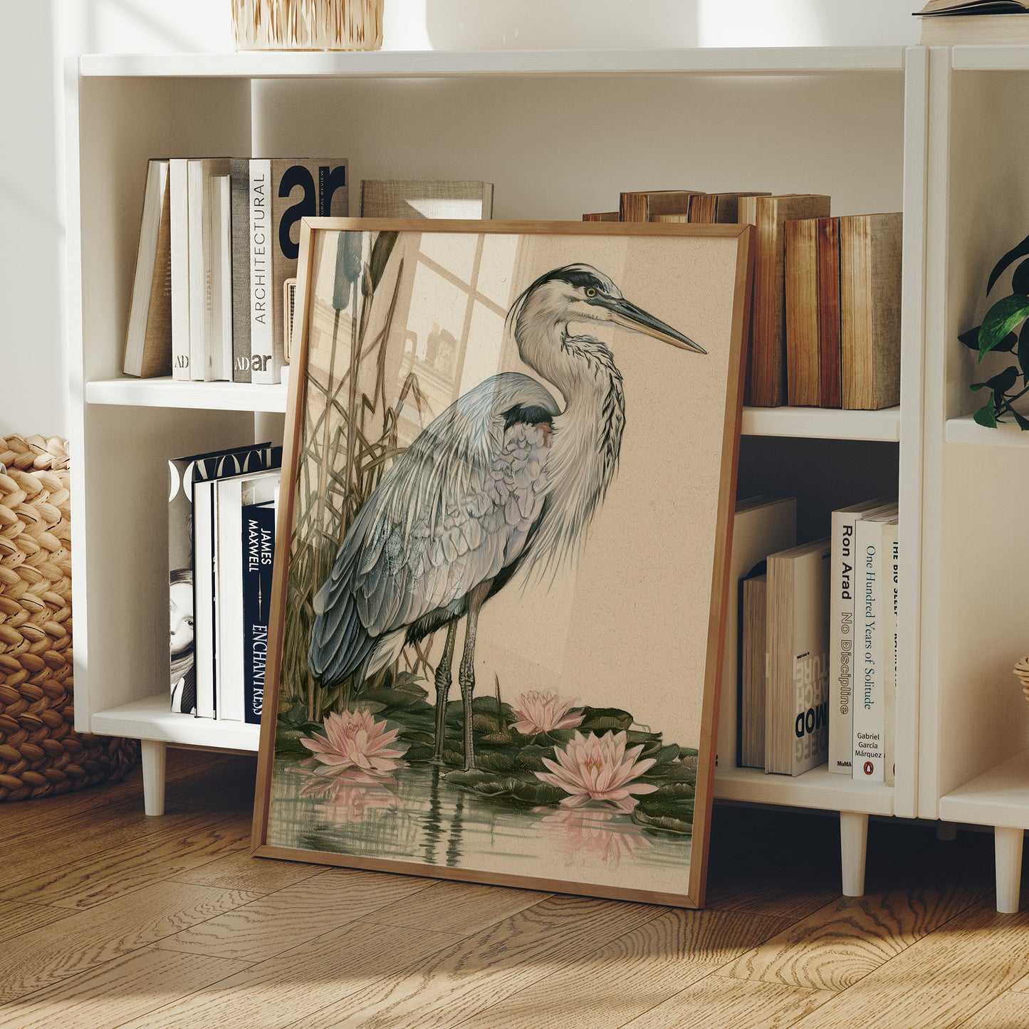 Heron at the Water Lilies