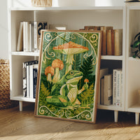 Forest Art Nouveau: Frog & Toadstool